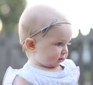 Повязка на голову детская, замшевая, однотонная, эластичная, нейлоновая, 2016