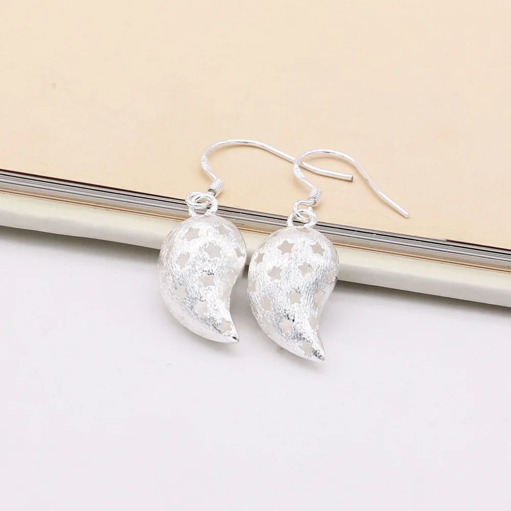 Выдалбливают звездной текстуры серьги в форме капли воды/Капли высокого