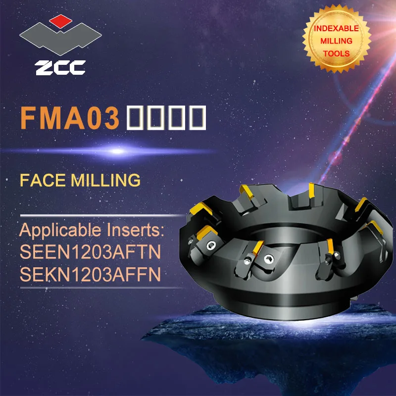 

ZCC.CT original face milling cutters FMA03 high performance CNC lathe tools indexable milling tools face milling tools