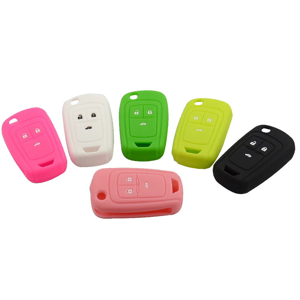 Цветной силиконовый чехол книжка с 3 кнопками для автомобильного ключа пульта