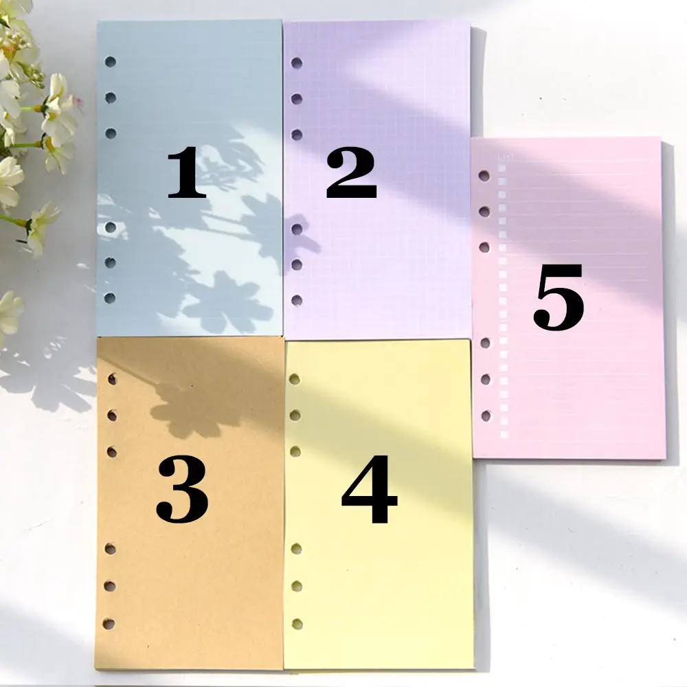 Блокнот планер дневник A5 A6 цветная бумага для пополнения незакрепленный лист суб