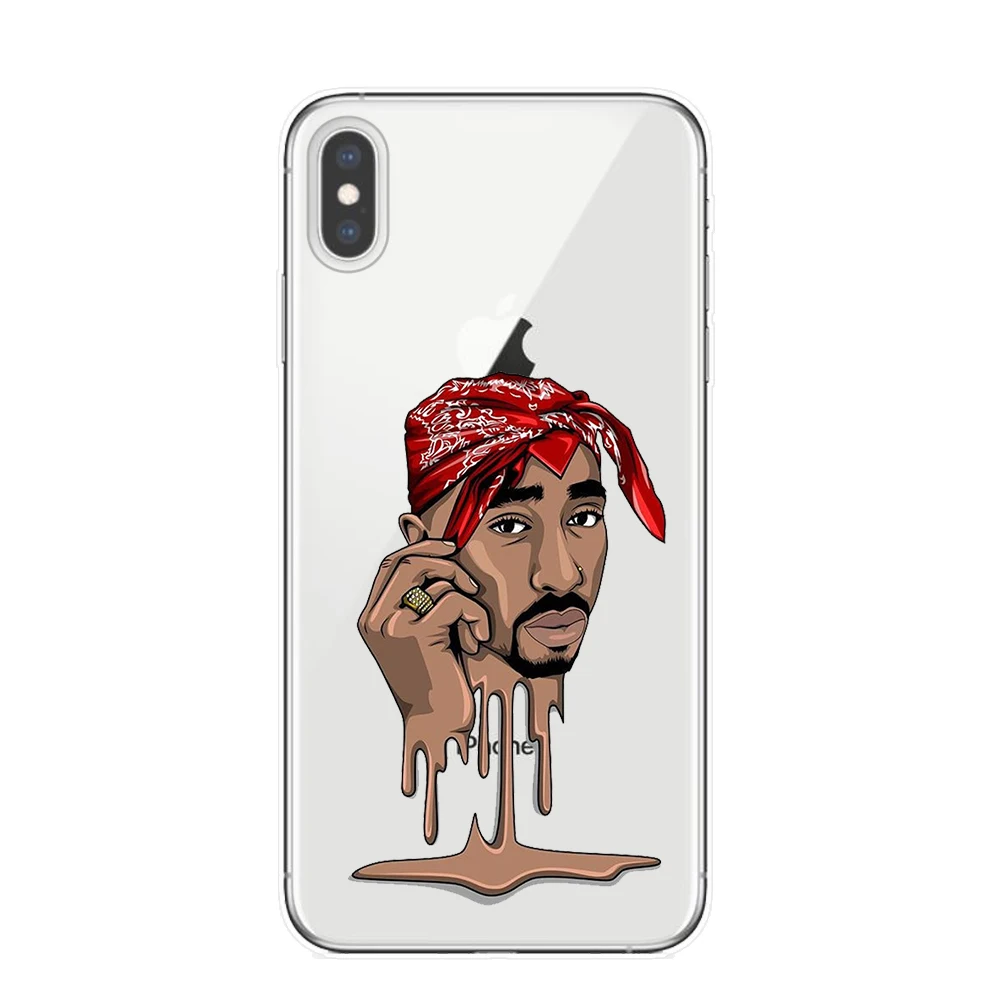 2Pac macaveli Tupac Amaru Shakur прозрачный силиконовый мягкий чехол для телефона из ТПУ для iPhone X XR XS Max 7 8 6 6S Plus 5S SE Fundas Coque