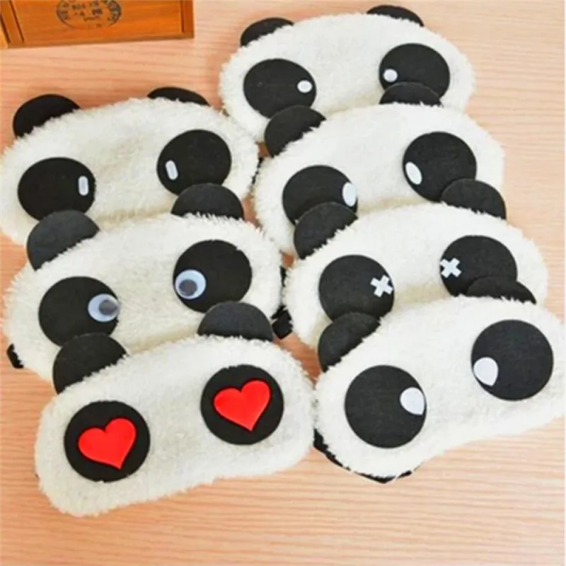 

1Pc Cartoon Panada Face Sleeping Eye Mask Breathable Blindfold Eyeshade Traveling Sleep Eye Aid Travel Accessory