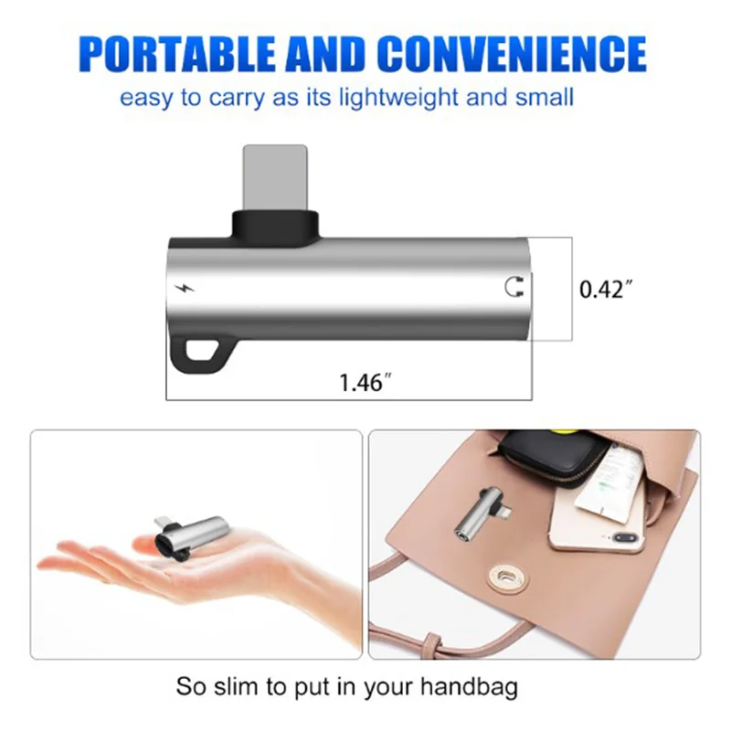 otg Converter for iphone X Adapter Lightning to 3.5mm Jack Headphone Charge Music Splitter 7 Plus 8 | Мобильные телефоны и