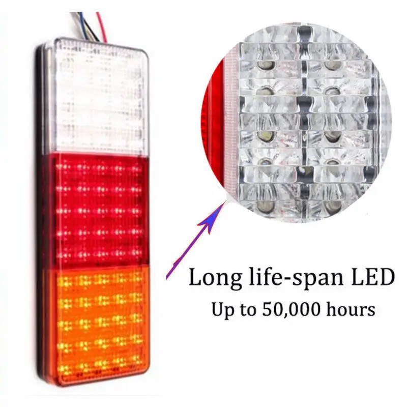Wxxlan 2 шт. 12В/24В 75leds трейлер грузовик LED Ван задний фонарь лампа противотуманная