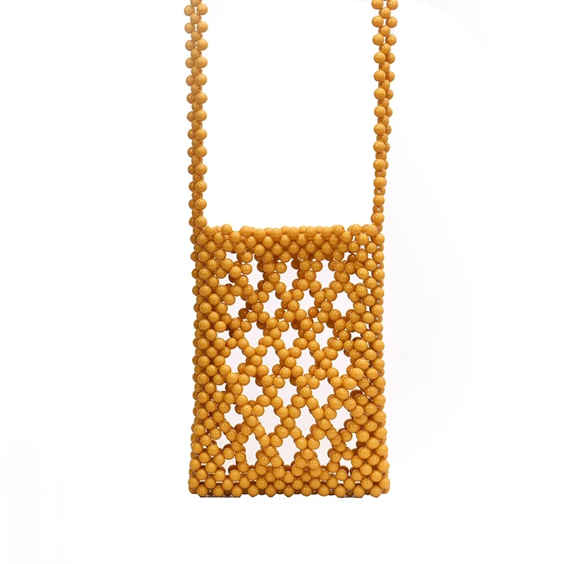Женские сумки ручной работы полые Сумка с бусинами 2019 Летняя женская сумка через