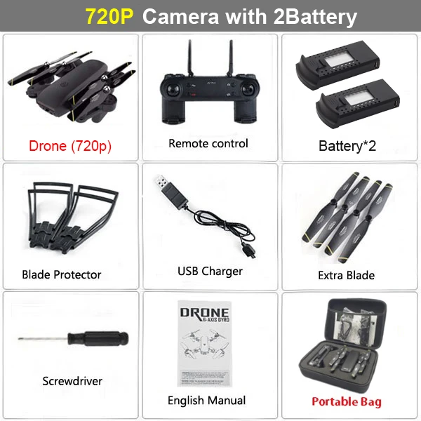 Teeggi M70 Радиоуправляемый Дрон с камерой HD 4K камера 1080P FPV селфи Дрон Квадрокоптер Профессиональный VS E58 VISUO XS809HW XS809S дроны - Цвет: 720P Black 2B CB