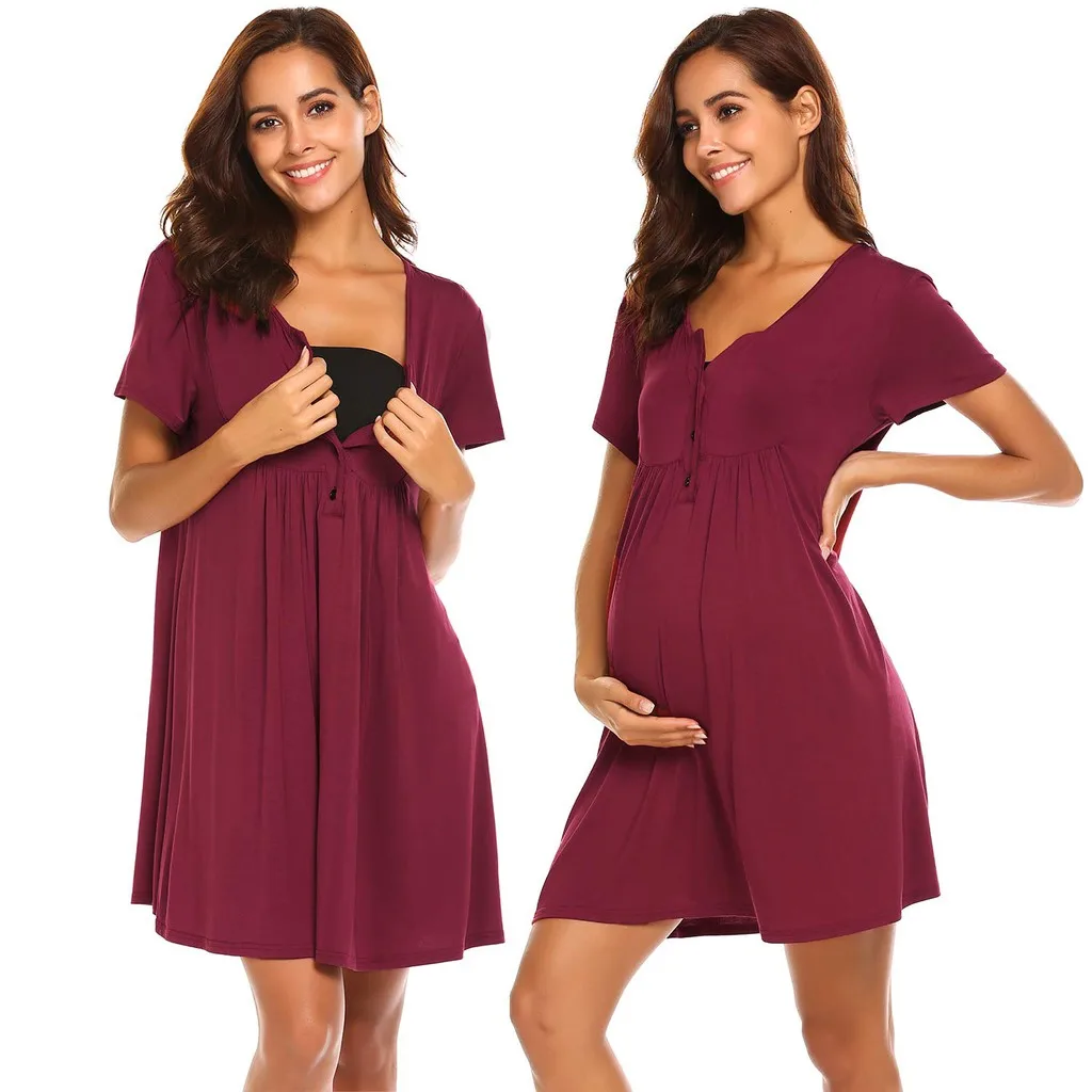 Ночная сорочка для кормящих женщин роды роды|Ночные сорочки и пижамы| |