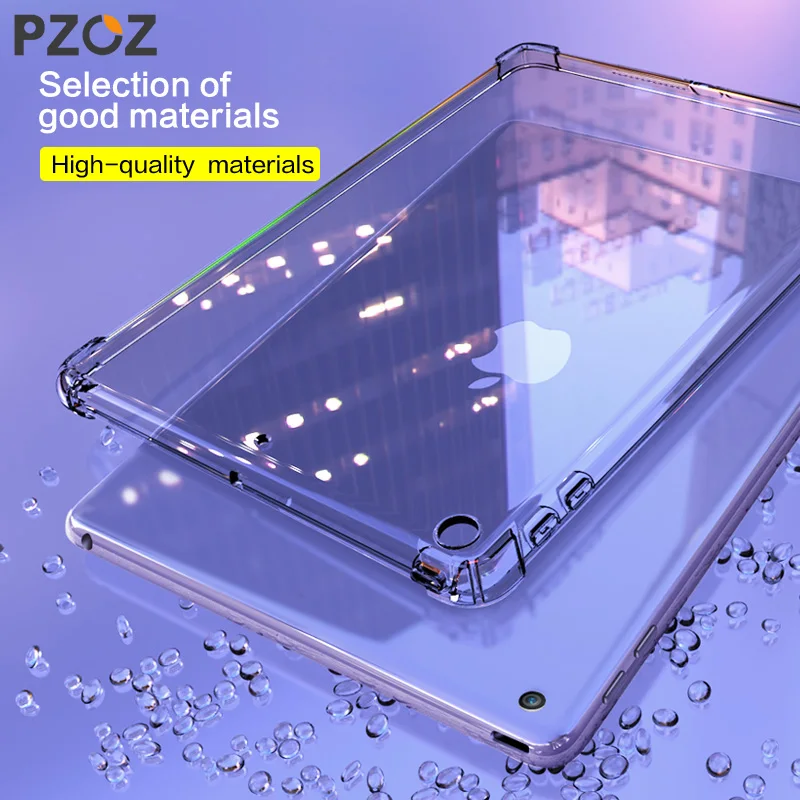Чехол PZOZ для iPad Pro Air 10 2 5 9 7 дюйма 2020 2019 mini 3 4 силиконовый Ударопрочный Мягкий 11 12