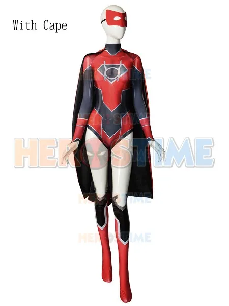 Красный женский/женский костюм для косплея из спандекса с принтом кошки Zentai