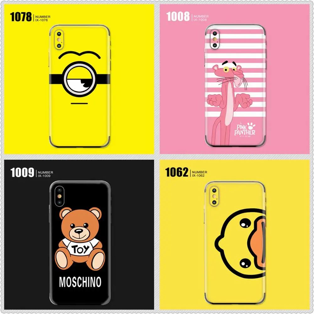 Scratch-resistant Cartoon cute pattern film for iPhone 5 5S 6 6S 7 8 Plus X XR XS Xsmax SE phone case protection |