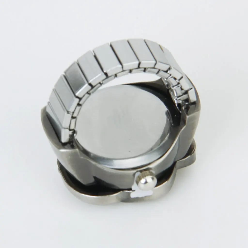 YCYS-Bronze Flip-Up Skull Cover Finger Ring Watch Stretchy Watchband | Наручные часы