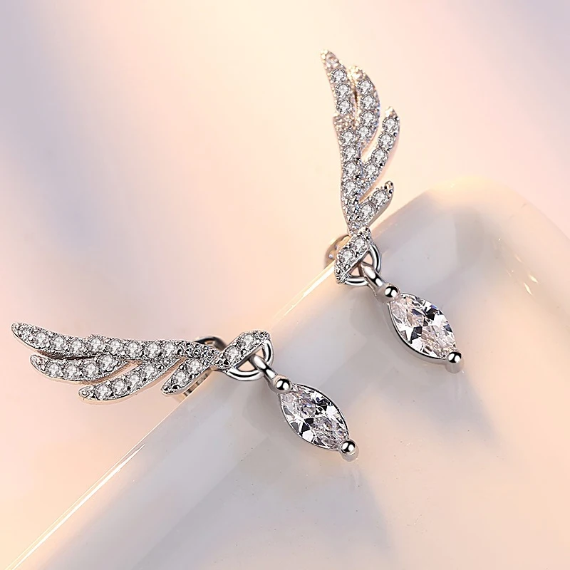 Висячие серьги в Корейском стиле для женщин и девушек свадебные с кубическим