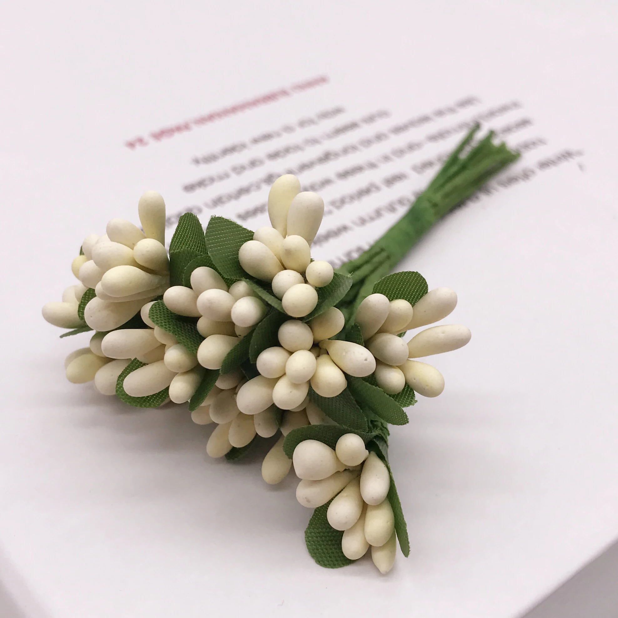 Искусственная тычинка с перламутровыми ягодами 12 шт. цветок для украшения дома
