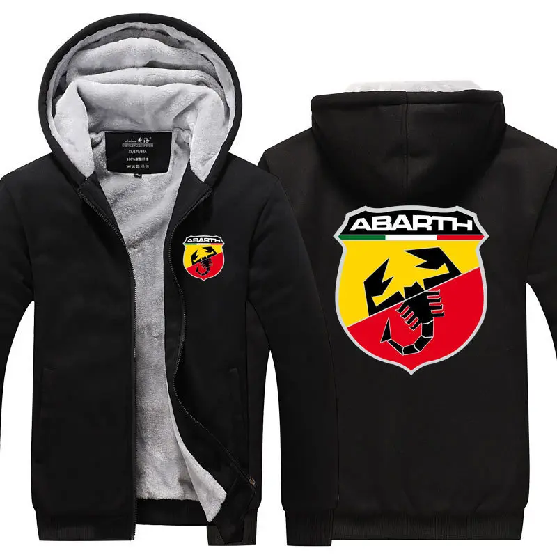 Abarth Толстовка для женщин мужские худи на молнии с капюшоном теплая шерсть Linner