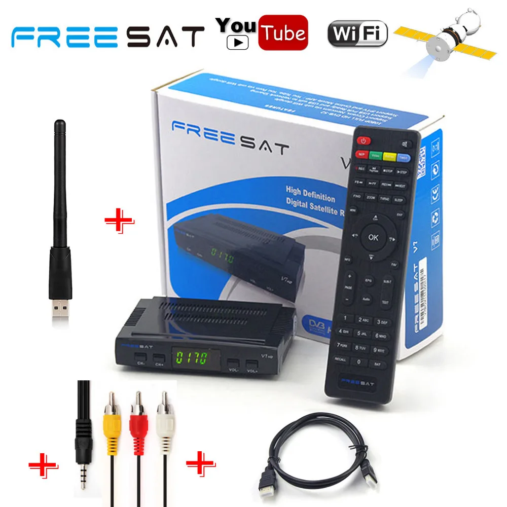 Горячая Freesat V7 HD AC3 DVB S2 спутниковый IKS CS Cccam Newcam приемник ТВ коробка Авто ролл