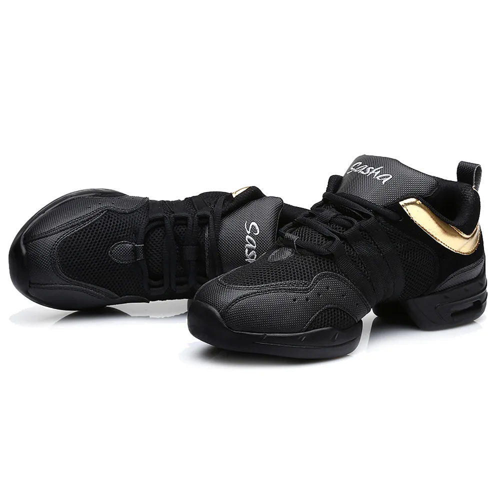 HROYL Modern Jazz Dance Shoes Sneakers for Women Soft Outsole Breath Girls Practice ballroom dance shoes Non-Slip