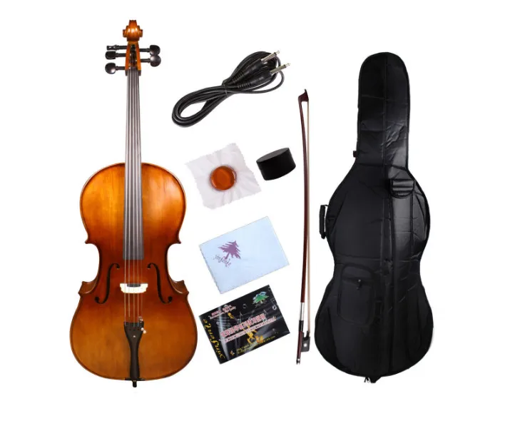 5 string cello 1 Yinfente* 5 струнная электрическая акустическая виолончель 4/4 клен+ ель мощный звук синий 4 струны - Цвет: 5 string cello 1