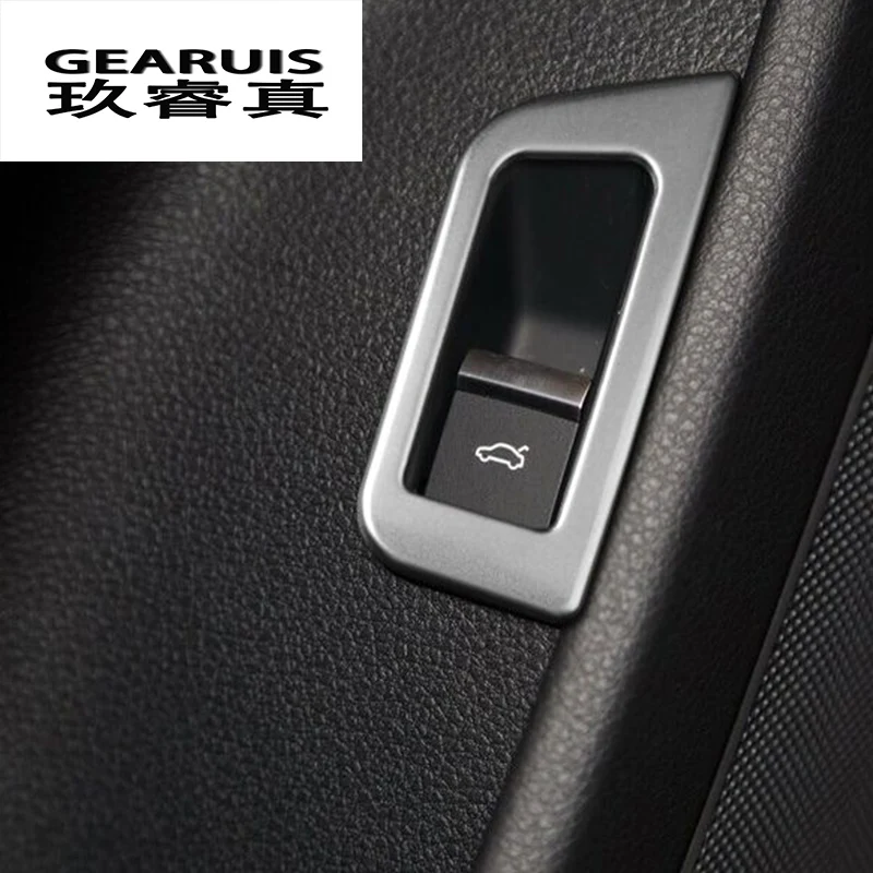 Car styling Rear Trunk Switch Control Button Decoration cover Frame stainless steel Sticker For New Audi Q7 2016 2017 Year LHD | Автомобили