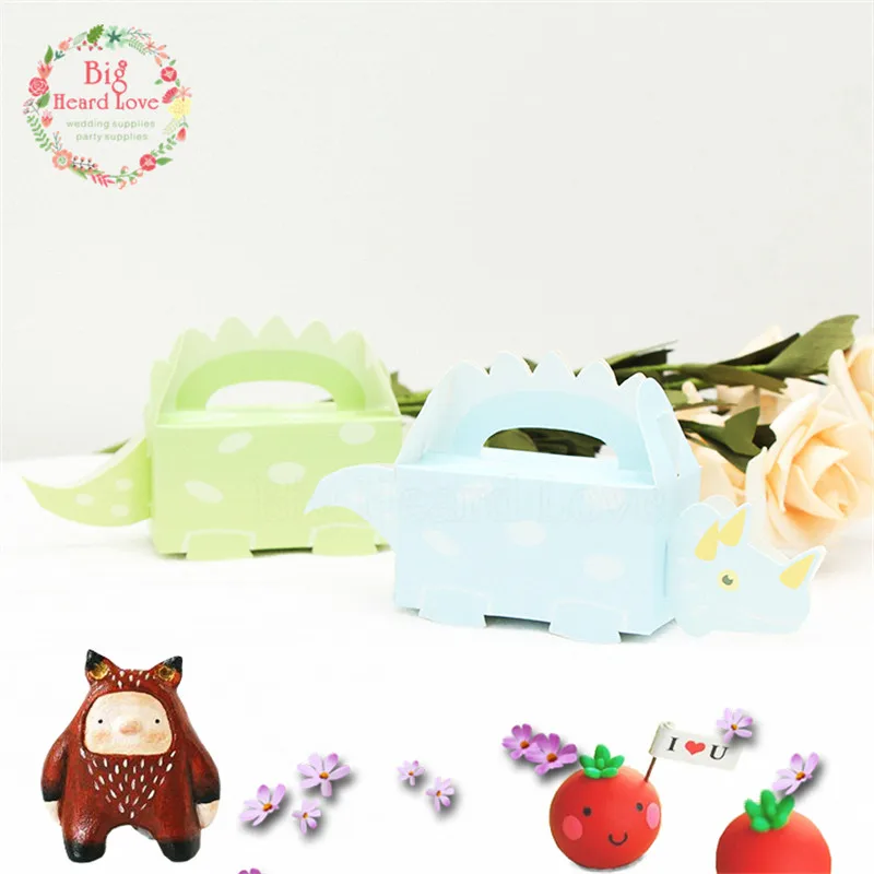 10 шт. коробка конфет с динозавром детская нарезка бумага животными подарочные