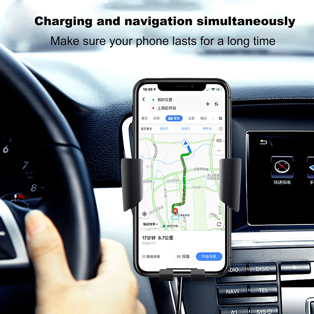 car mount qi wireless charger for iphone 13 12 11 xr x 8 quick charge 10w fast charging phone holder stand for samsung s20 s10 free global shipping