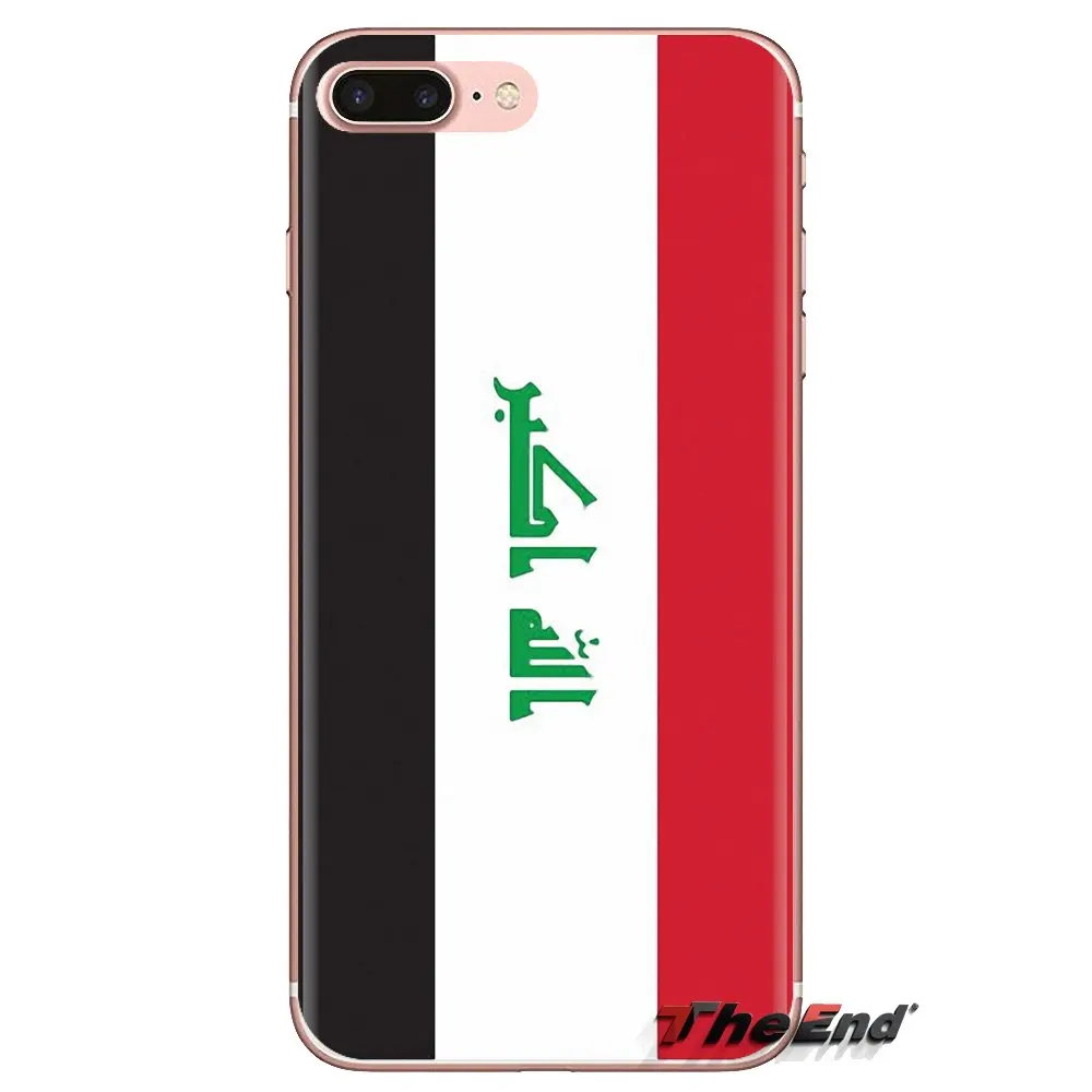 For Samsung Galaxy S3 S4 S5 Mini S6 S7 Edge S8 S9 S10 Plus Note 3 4 5 8 9 Soft Transparent Cover Iraqi Iraq National Flag Banner |