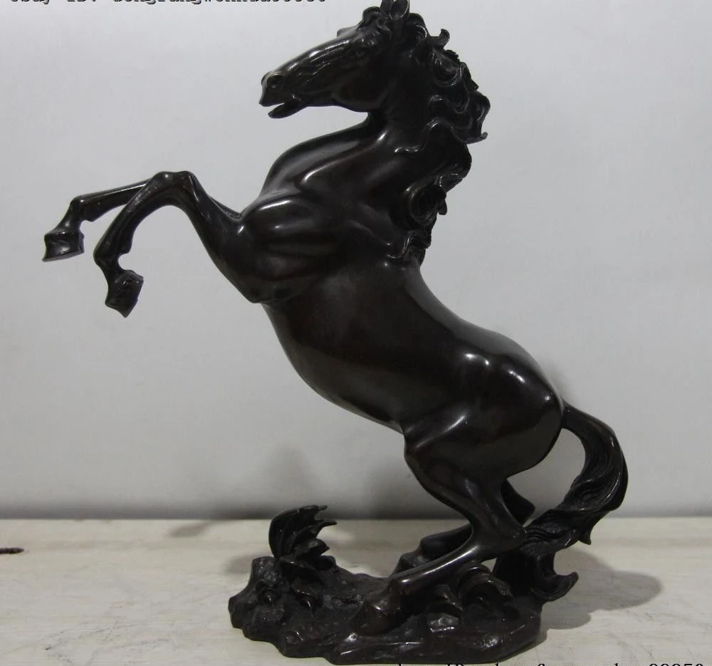 Китайский Дворец Королевский фэн шуй чистая бронза Зодиак Год Лошадь Животное