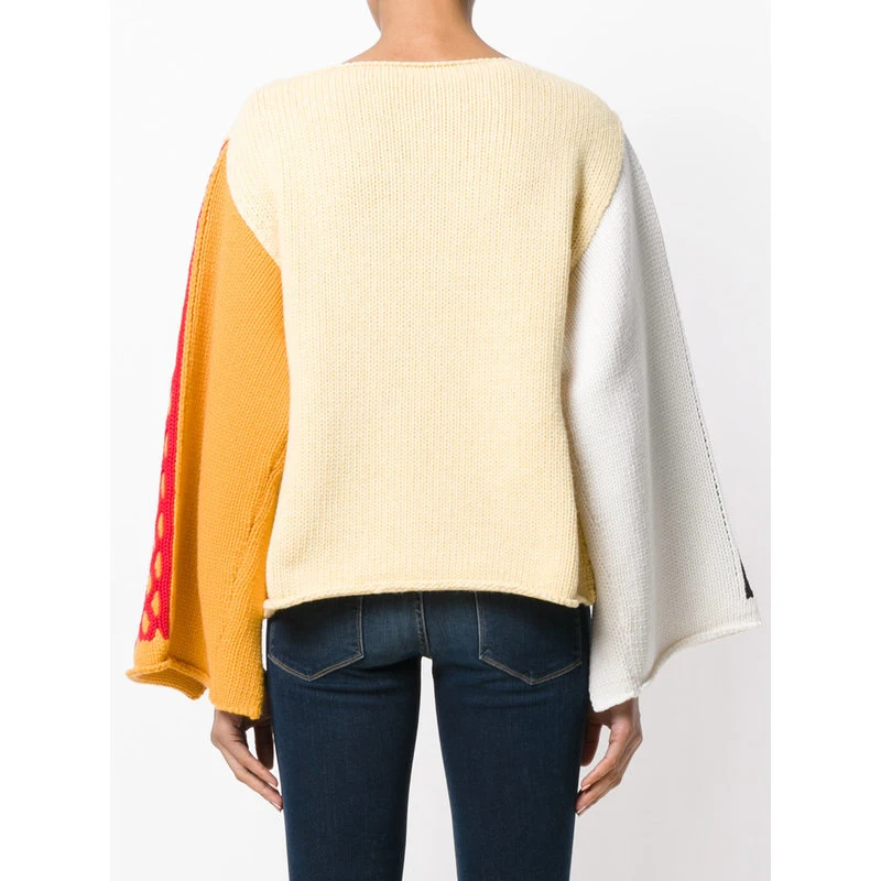 2020 New Autumn Winter Women Sweater Fashion Color Patchwork Twist Knitted Pullover Coat Runway | Женская одежда