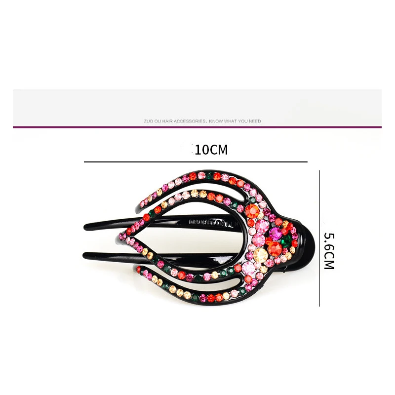High Guality Acrylic Rhinestone Hollow Crystal Hair Claw Clip For Women Girsl Fashion Korean Vintage Hairpins Accessories | Украшения и
