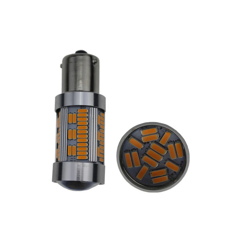 2шт P21w led 1156 BA15S лампа CANBUS без ошибок предупреждение вспышки 105SMD 3014 чипы 12В