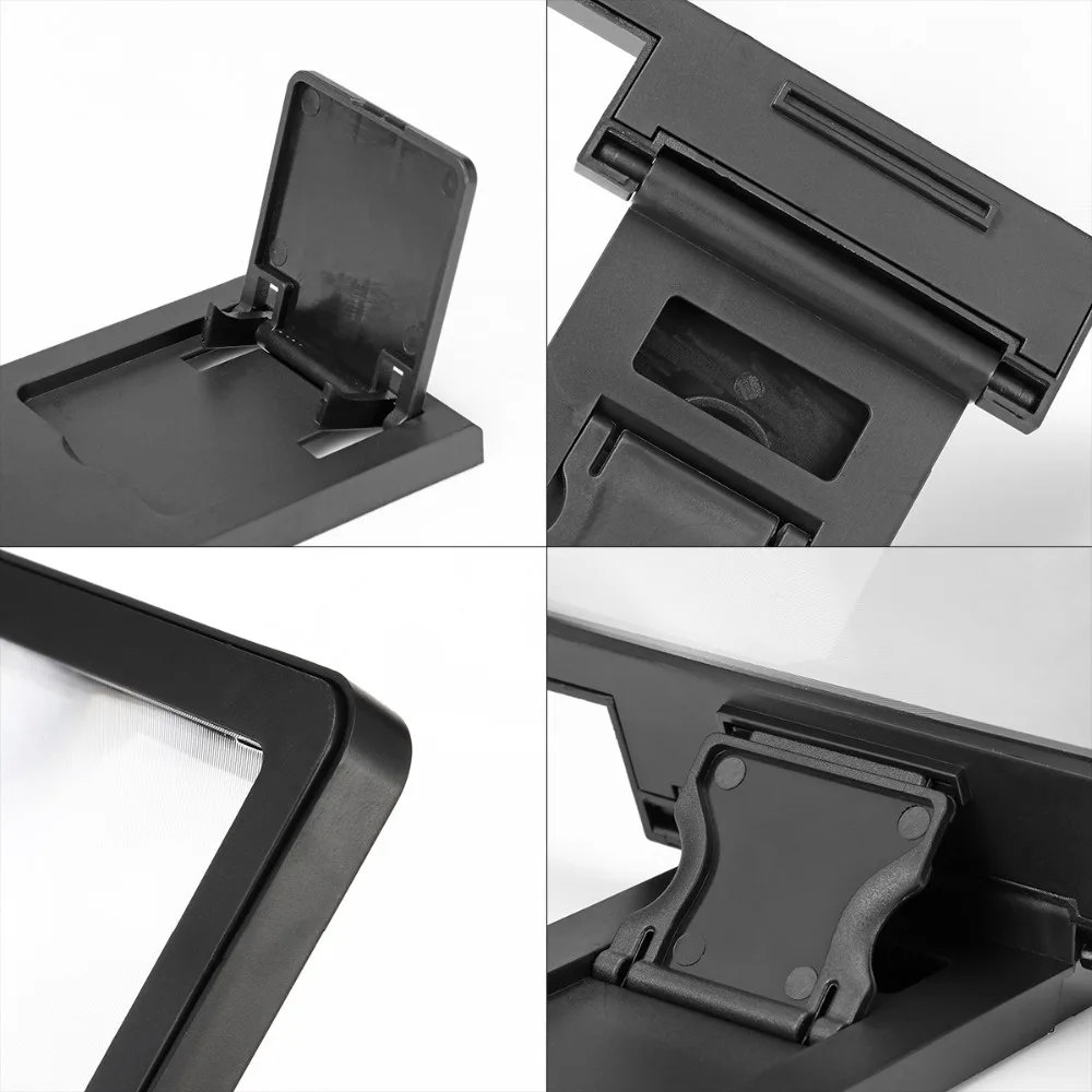 3D держатель для экрана смартфона увеличительное стекло 184*155*7 мм черного цвета