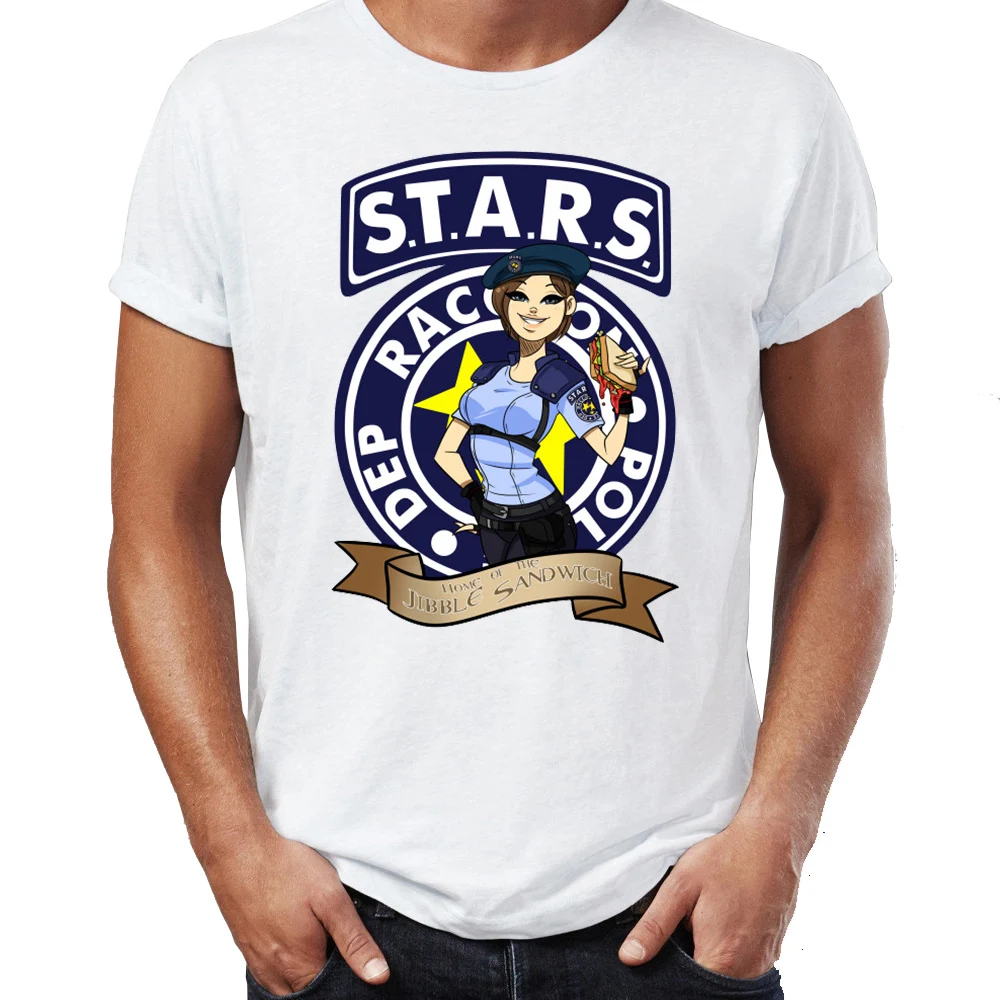 Мужская футболка с принтом Обитель зла Полицейский отдел города енота | одежда