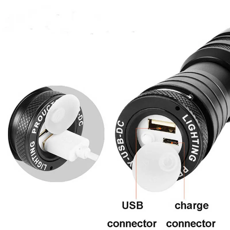 USB светодиодный T6 флэш-светильник высокой мощности Светодиодный фонарь масштабируемый флэш-светильник фонарь вспышка светильник лампа для встроенного аккумулятора 26650 Спорт на открытом воздухе