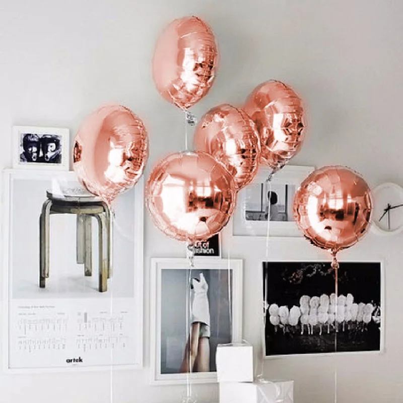

10pcs 18inch Gold Silver Round Foil Helium Balloon Birthday Party Decorations Inflatable Foil Balls Wedding Party Decor Supplies