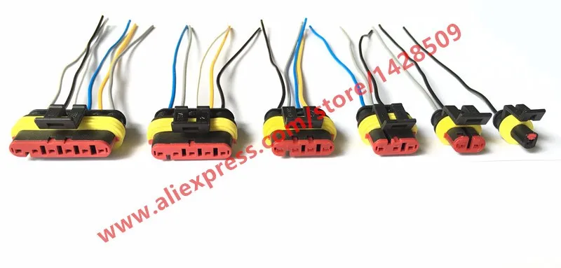 30 комплектов Superseal AMP Tyco 1,5 комплект 1/2/3/4/5/6 Pin Женский Мужской Водонепроницаемый Электрический провод кабель автомобильный разъем прикуривателя