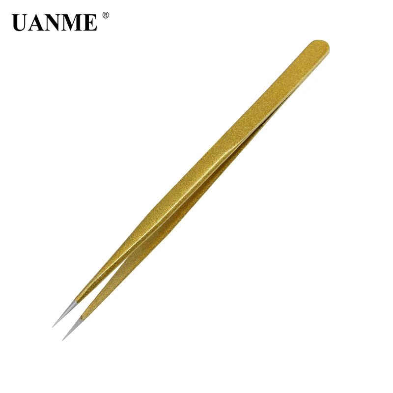 UANME SWDT V3-SSa 145 мм золотистый Прямой пинцет из нержавеющей стали электронный