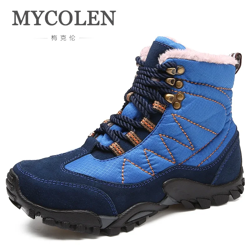 MYCOLEN/мужские зимние ботинки с коротким плюшем теплые мужские Рабочая обувь