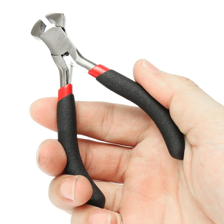 

Jewelry Pliers Black Jewelry Making Hand Tools Solid Joint End Cutting Grip Wire Nipper Repair Tool