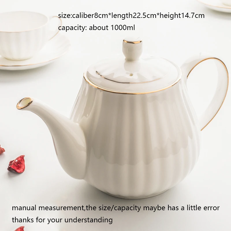 1000 мл современный кофейник в европейском стиле с контурной ручкой золотом