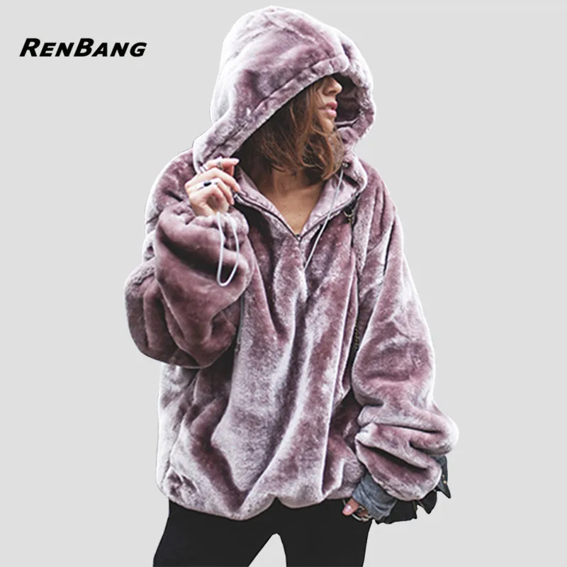 RENBANG Chic толстый полосатый рисунок Свободные Стиль Для женщин Кепки толстовки