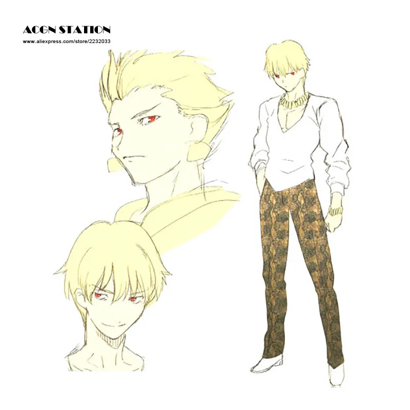 2018 Бесплатная доставка модные костюмы для косплея на Хэллоуин Fate Zero Archer Gilgamesh