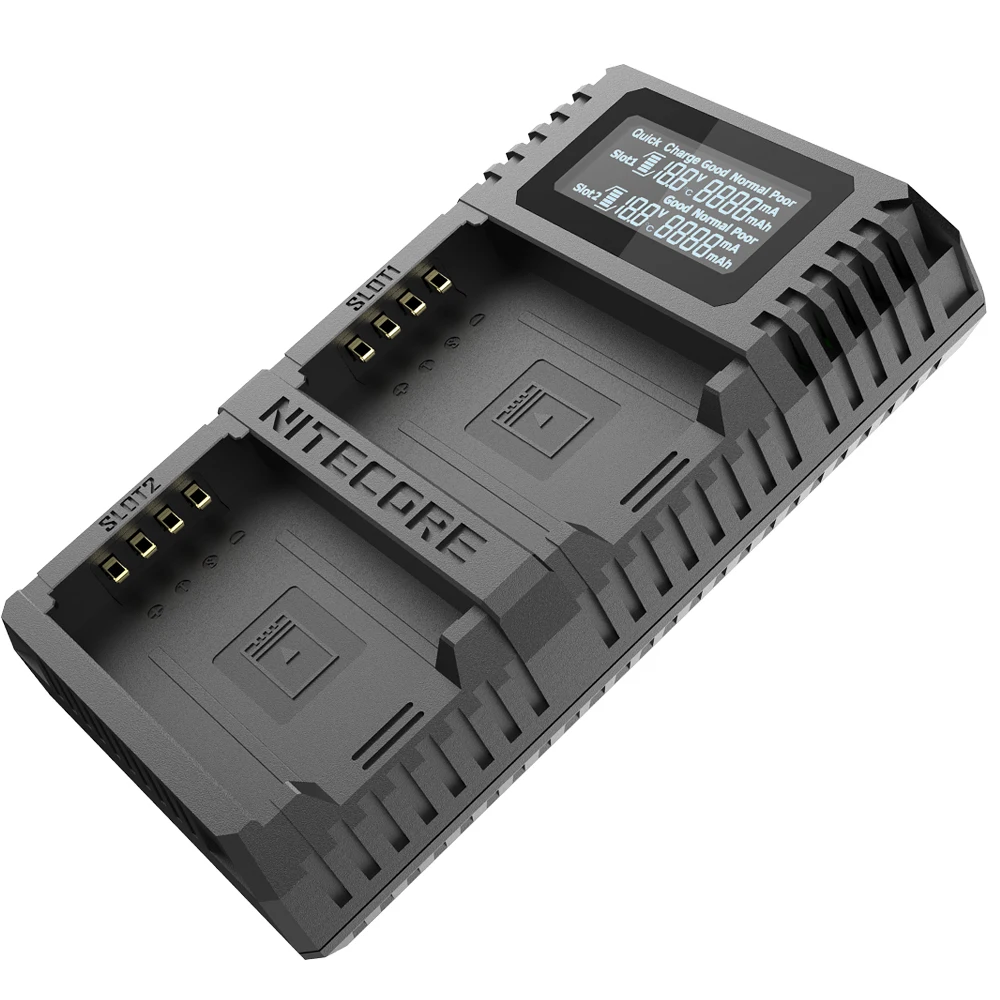 NITECORE FX2 USB двойной слот Путешествия Камера QC зарядное устройство для Fujifilm GFX 50S GFX Fujifilm камера r батарея NP-T125