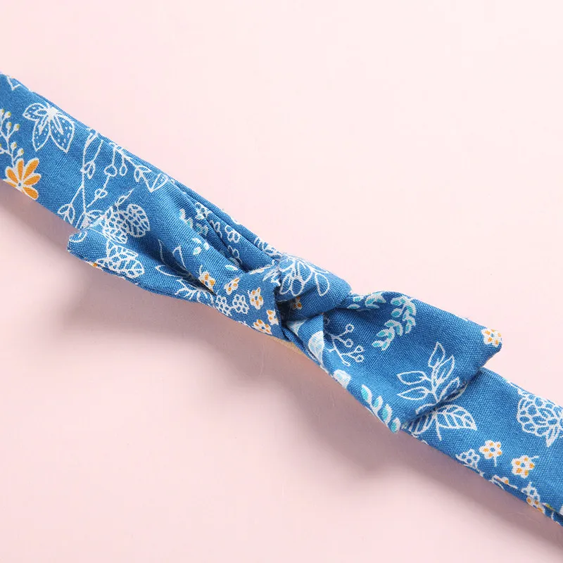 9 шт./партия хлопковые банты с цветочным принтом тюрбан головные уборы мягкие