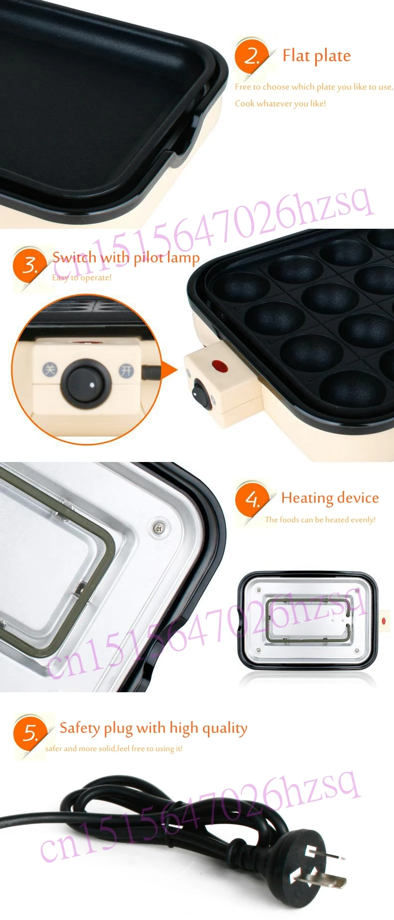 JIQI Professional Осьминог шары чайник Форма для гриля горящая пластина Takoyaki машина DIY Кухня пособия по кулинарии инструменты 220 В 24 Отверстия 800 Вт