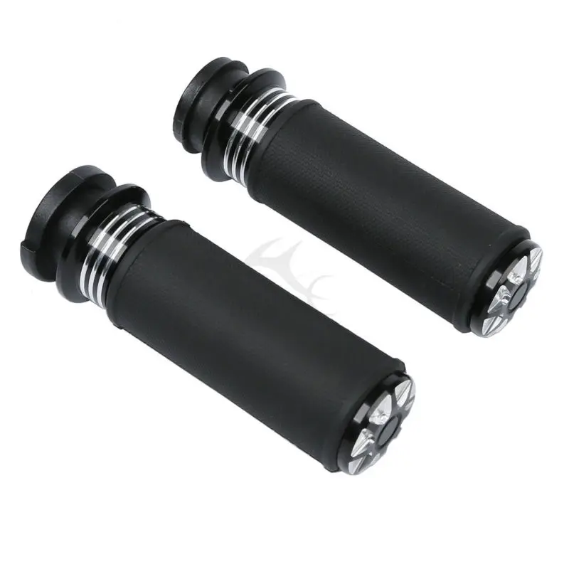 Черные электрические ручки 1 дюйм для Harley Softail Slim Fat Boy Touring FLHX Street Electra Glide Burst|grips for
