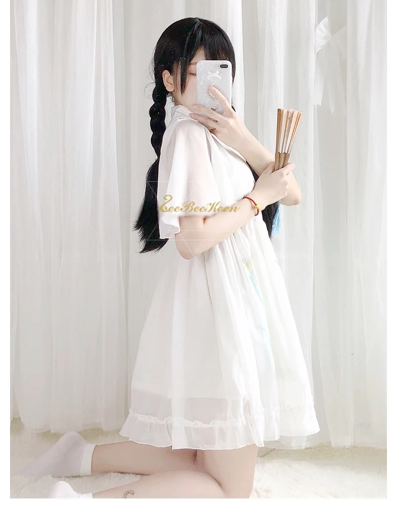 Женское шифоновое платье Hanfu милое для косплея в стиле китайской республики