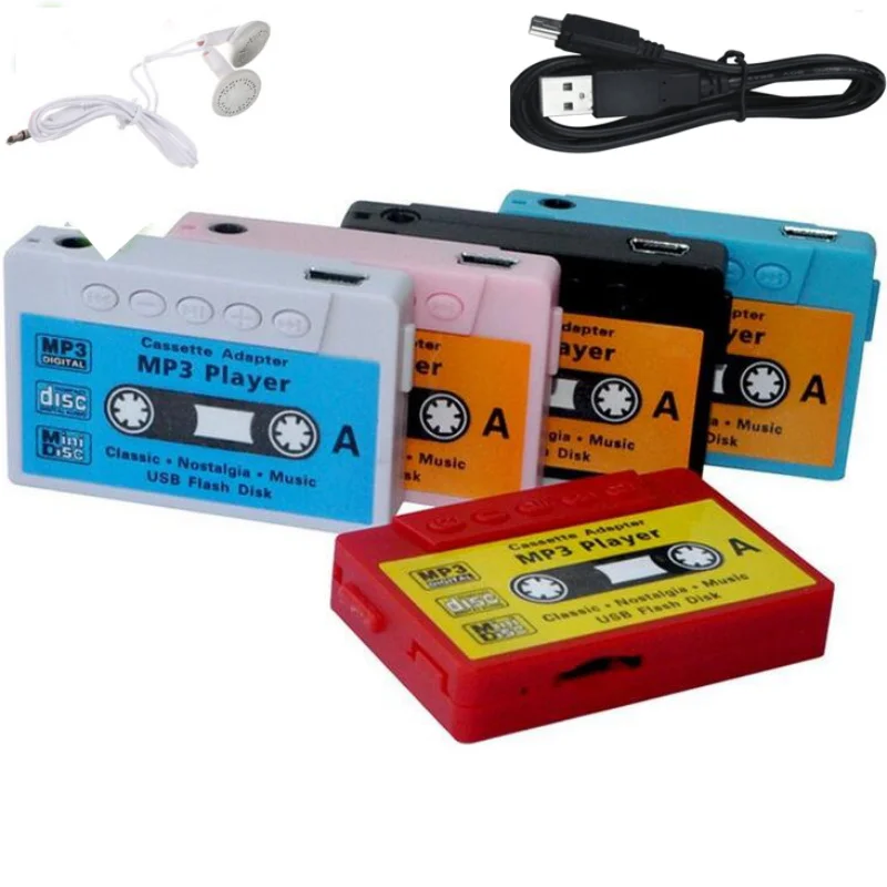 Ретро Лента цветной mp3 плеер мини Mp3 музыкальный Micro TF слот для карты USB спортивный