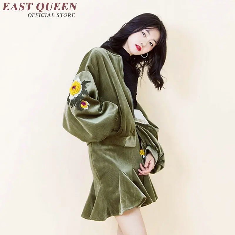 Куртка с вышивкой свободная повседневная куртка Женская куртка-бомбер KK1672 H |