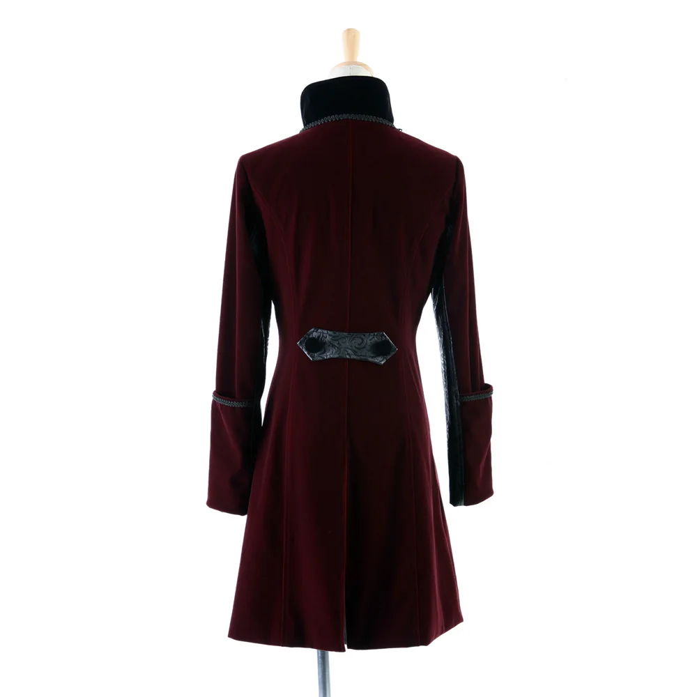 Куртка в стиле панк рок черная красная военная куртка Блейзер Kei Streampunk унисекс