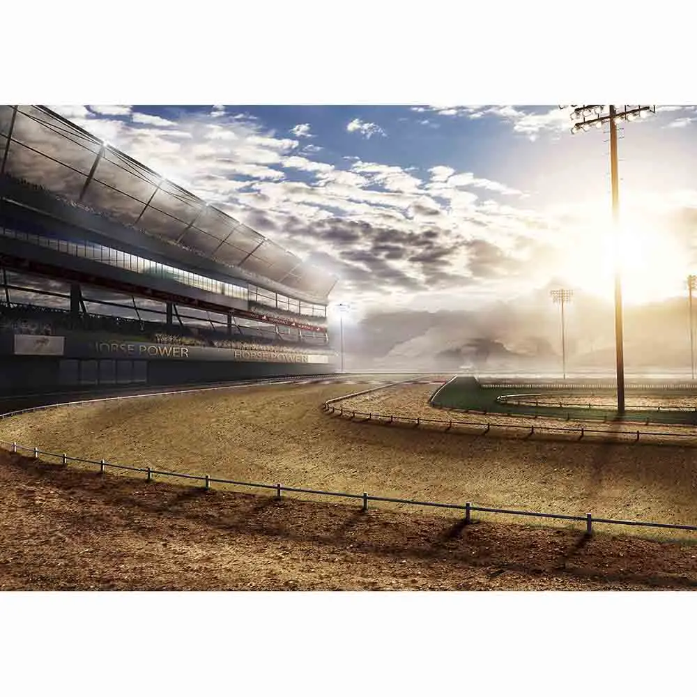 Allenjoy Фотофон для фотосъемки лошади гоночного трека кривая перила спорт яркий